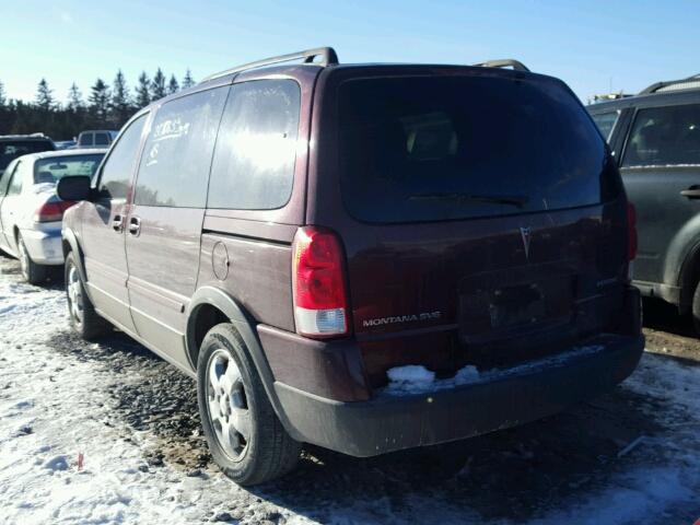 1GMDU03L66D224849 - 2006 PONTIAC MONTANA SV RED photo 3