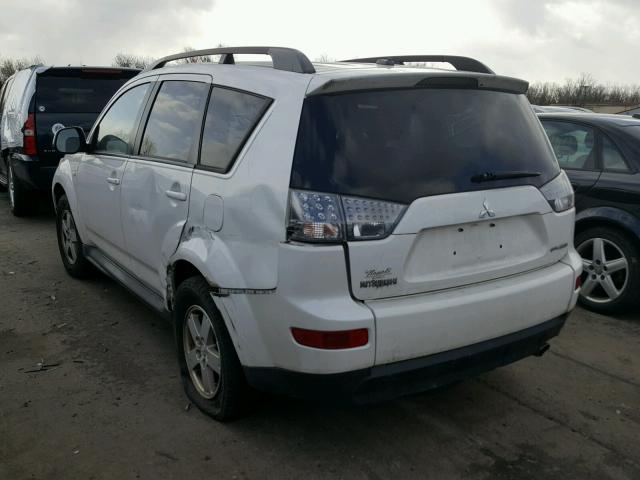 JA4LT21W59Z000369 - 2009 MITSUBISHI OUTLANDER WHITE photo 3