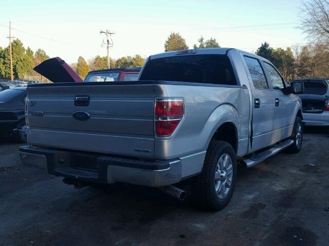 1FTFW1CFXDFD52150 - 2013 FORD F150 SUPER SILVER photo 4