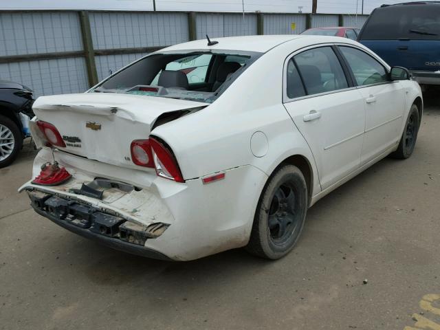 1G1ZG57B084208609 - 2008 CHEVROLET MALIBU LS WHITE photo 4