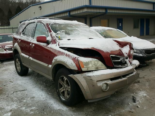 KNDJC733X45181837 - 2004 KIA SORENTO EX MAROON photo 1