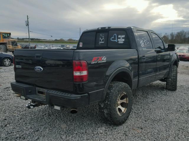 1FTPW14565KE78380 - 2005 FORD F150 SUPER BLACK photo 4