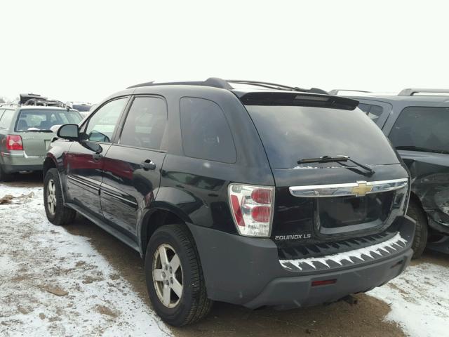 2CNDL23F356008107 - 2005 CHEVROLET EQUINOX LS BLACK photo 3