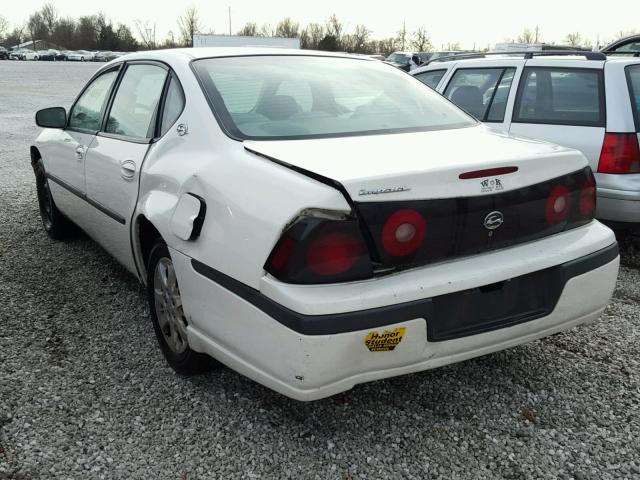 2G1WF52E159108308 - 2005 CHEVROLET IMPALA WHITE photo 3