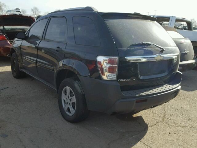 2CNDL23F156108240 - 2005 CHEVROLET EQUINOX LS BLACK photo 3