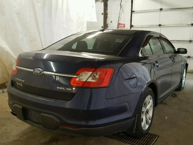 1FAHP2HW9BG177987 - 2011 FORD TAURUS SEL BLUE photo 4