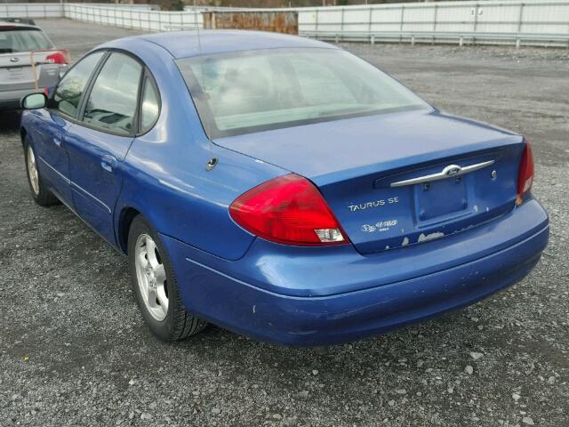 1FAFP53U53A251487 - 2003 FORD TAURUS SE BLUE photo 3