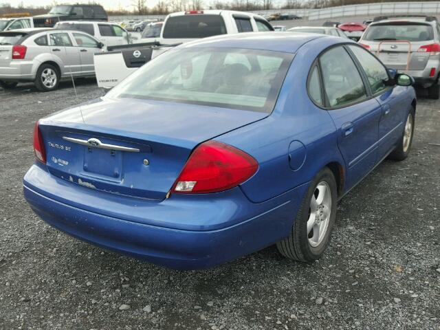 1FAFP53U53A251487 - 2003 FORD TAURUS SE BLUE photo 4