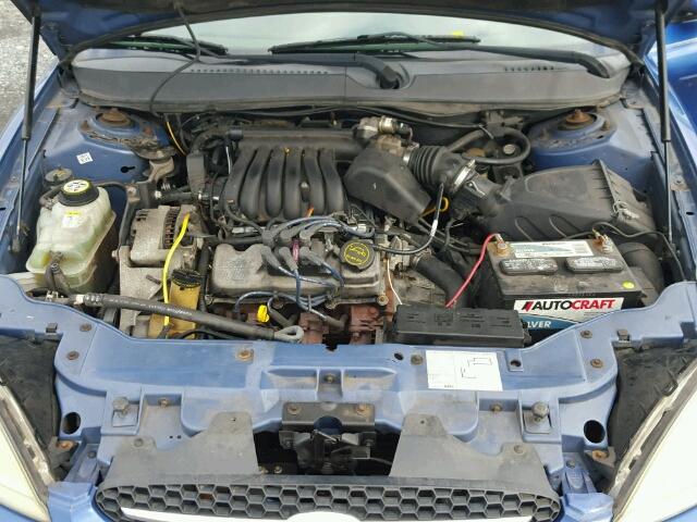 1FAFP53U53A251487 - 2003 FORD TAURUS SE BLUE photo 7