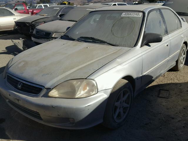 2HGEJ6617YH526009 - 2000 HONDA CIVIC BASE SILVER photo 2