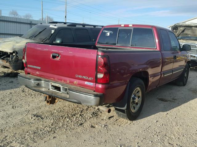 1GCEC19Z85Z318889 - 2005 CHEVROLET SILVERADO MAROON photo 4