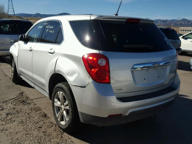 2GNFLEEKXE6180456 - 2014 CHEVROLET EQUINOX LS SILVER photo 3