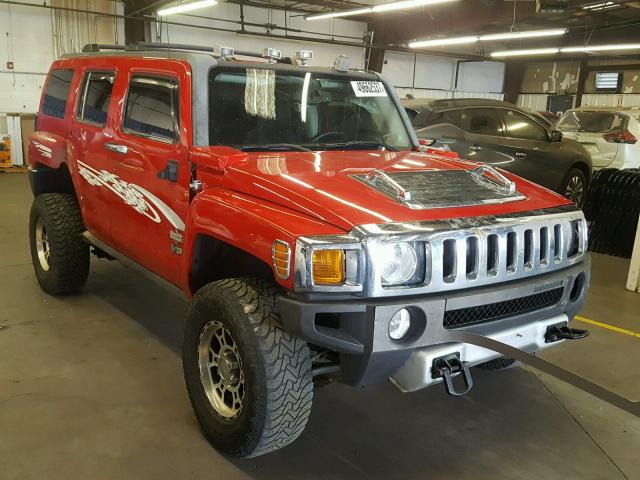 5GTEN13EX88171655 - 2008 HUMMER H3 RED photo 1