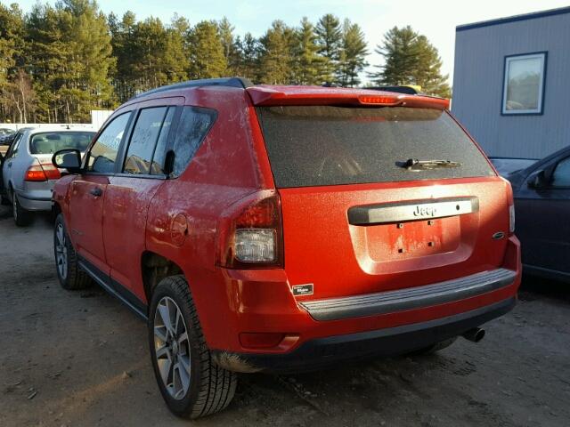 1C4NJCBAXHD156903 - 2017 JEEP COMPASS SP RED photo 3