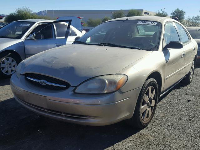 1FAFP52U61G108379 - 2001 FORD TAURUS LX TAN photo 2