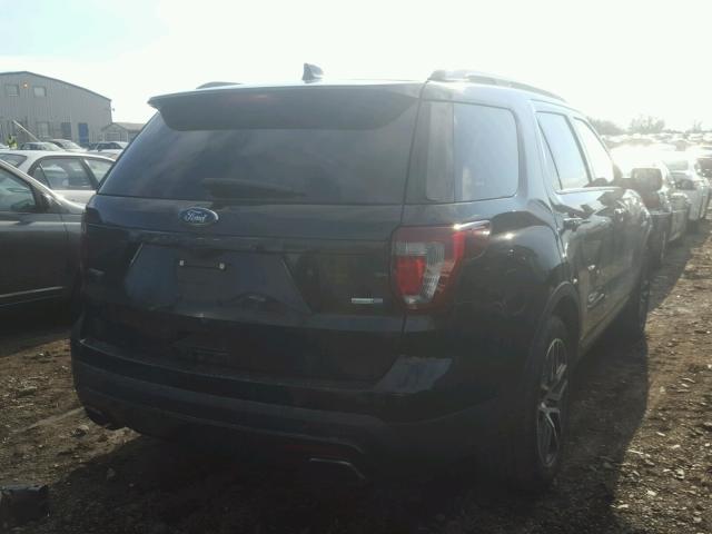 1FM5K8GT6GGC97951 - 2016 FORD EXPLORER S BLACK photo 4