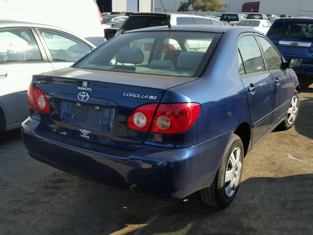 1NXBR30E07Z893832 - 2007 TOYOTA COROLLA CE BLUE photo 4