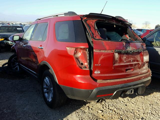 1FMHK7D81BGA03968 - 2011 FORD EXPLORER X RED photo 3