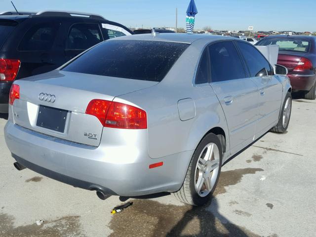 WAUDF78E37A229086 - 2007 AUDI A4 2.0T QU SILVER photo 4