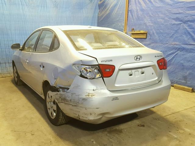 KMHDU46D79U596216 - 2009 HYUNDAI ELANTRA GL SILVER photo 3