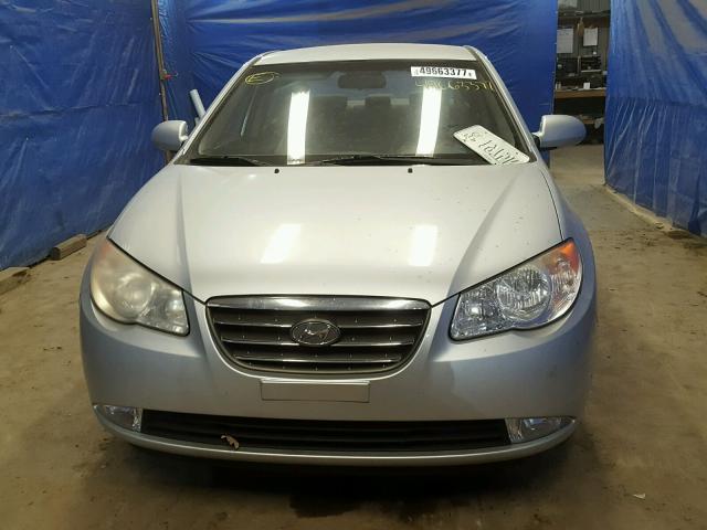 KMHDU46D79U596216 - 2009 HYUNDAI ELANTRA GL SILVER photo 9