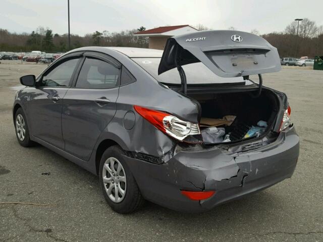 KMHCT4AE8DU556850 - 2013 HYUNDAI ACCENT GLS GRAY photo 3