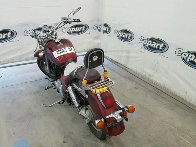 1HFSC43012A201427 - 2002 HONDA VT1100 C2 MAROON photo 3