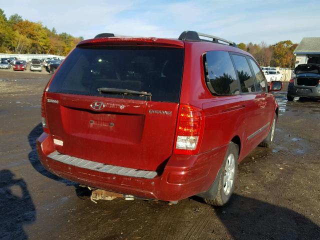 KNDMC233986046302 - 2008 HYUNDAI ENTOURAGE RED photo 4