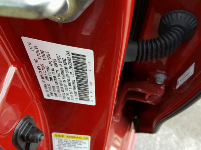 19UUB1F58HA005930 - 2017 ACURA TLX TECH RED photo 10