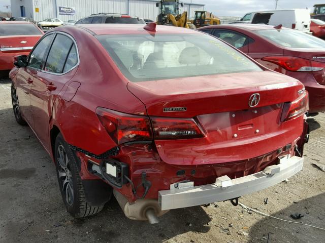 19UUB1F58HA005930 - 2017 ACURA TLX TECH RED photo 3