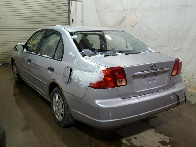 2HGES16501H603277 - 2001 HONDA CIVIC LX SILVER photo 3