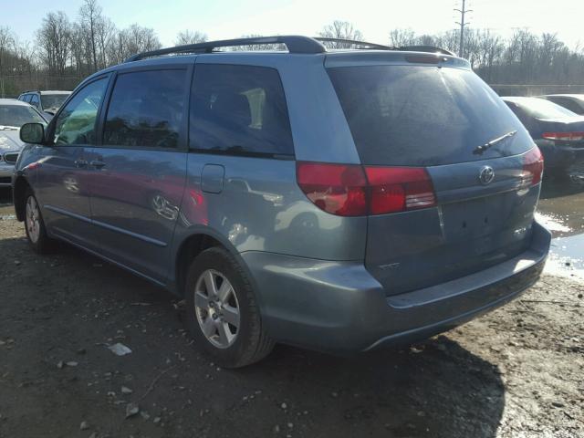 5TDZA23C95S382877 - 2005 TOYOTA SIENNA CE BLUE photo 3