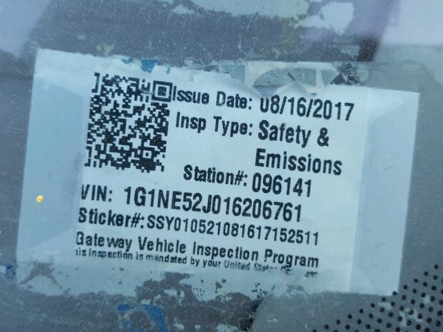 1G1NE52J016206761 - 2001 CHEVROLET MALIBU LS 蓝色 照片 10