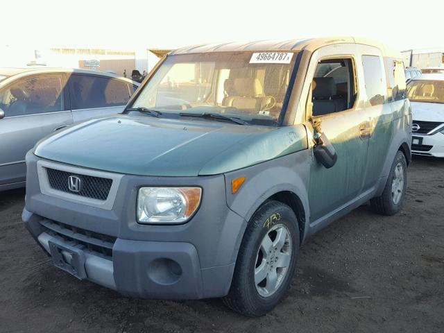 5J6YH27574L023119 - 2004 HONDA ELEMENT EX GREEN photo 2