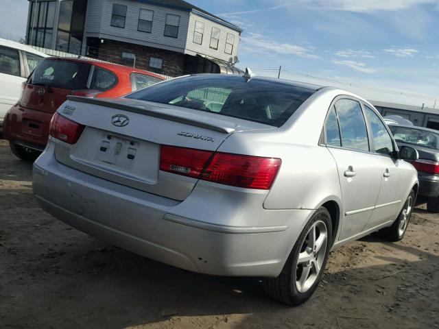 5NPEU46C39H508420 - 2009 HYUNDAI SONATA SE SILVER photo 4