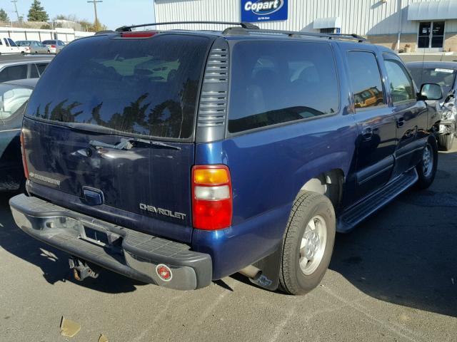 1GNEC16T13J327033 - 2003 CHEVROLET SUBURBAN C BLUE photo 4