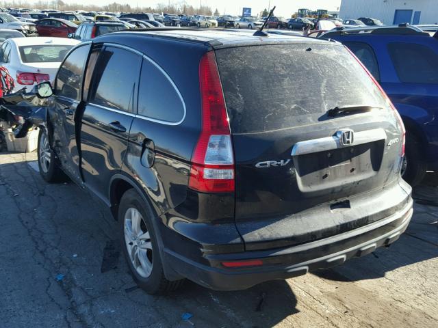 5J6RE4H74AL005309 - 2010 HONDA CR-V EXL BLACK photo 3