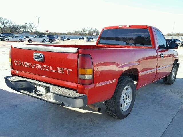 1GCEC14W5YE100238 - 2000 CHEVROLET SILVERADO RED photo 4