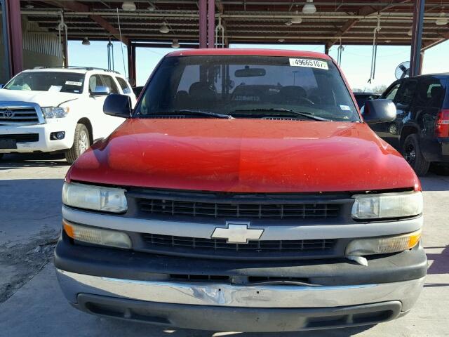 1GCEC14W5YE100238 - 2000 CHEVROLET SILVERADO RED photo 9