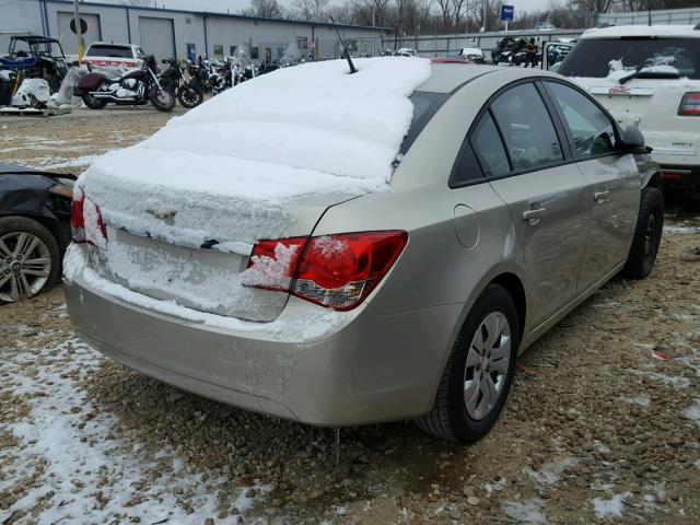 1G1PA5SHXD7281225 - 2013 CHEVROLET CRUZE LS TAN photo 4