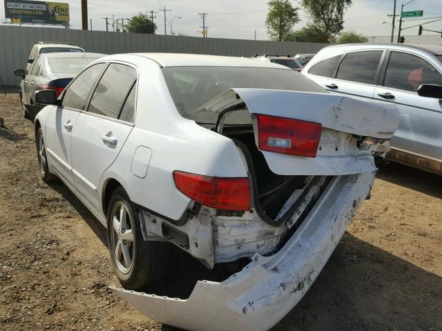 1HGCM56745A086127 - 2005 HONDA ACCORD EX WHITE photo 3