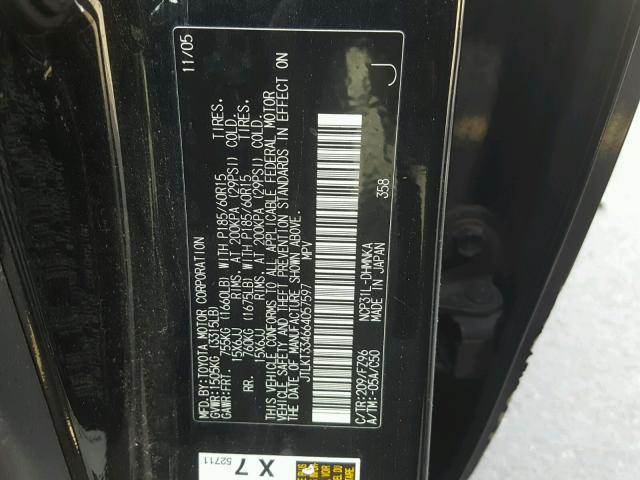 JTLKT334664057597 - 2006 TOYOTA SCION XB გრაფიტი ფოტო 10