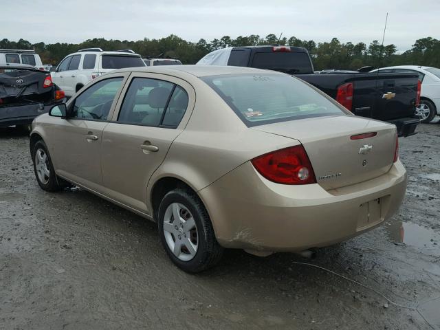 1G1AK55F577294305 - 2007 CHEVROLET COBALT LS GOLD photo 3