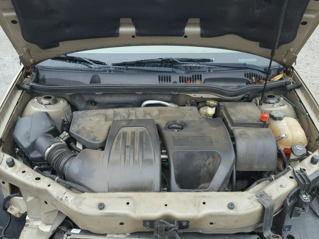 1G1AK55F577294305 - 2007 CHEVROLET COBALT LS GOLD photo 7