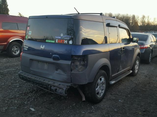 5J6YH18593L021671 - 2003 HONDA ELEMENT EX BLUE photo 4