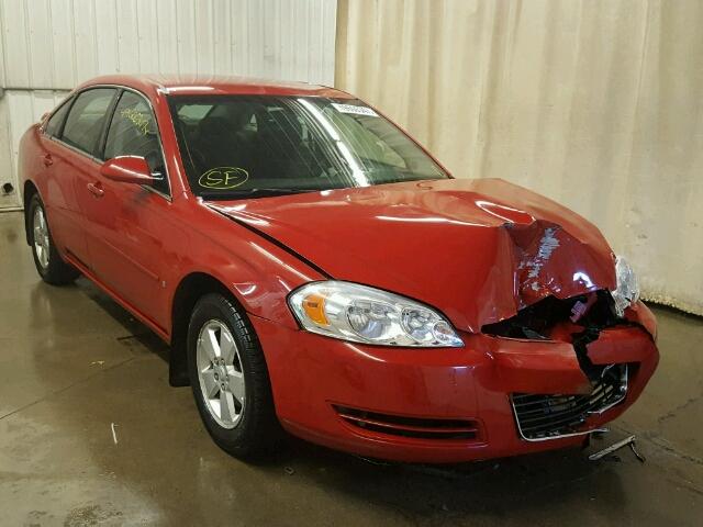 2G1WT58N989104902 - 2008 CHEVROLET IMPALA LT RED photo 1