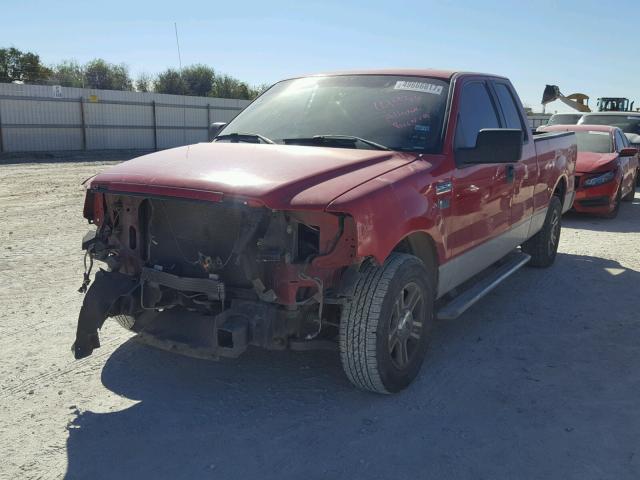 1FTRX12W85NB15823 - 2005 FORD F150 RED photo 2