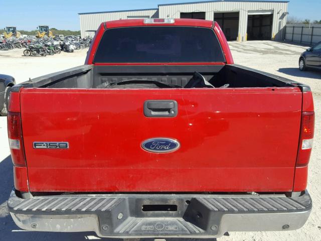 1FTRX12W85NB15823 - 2005 FORD F150 RED photo 6