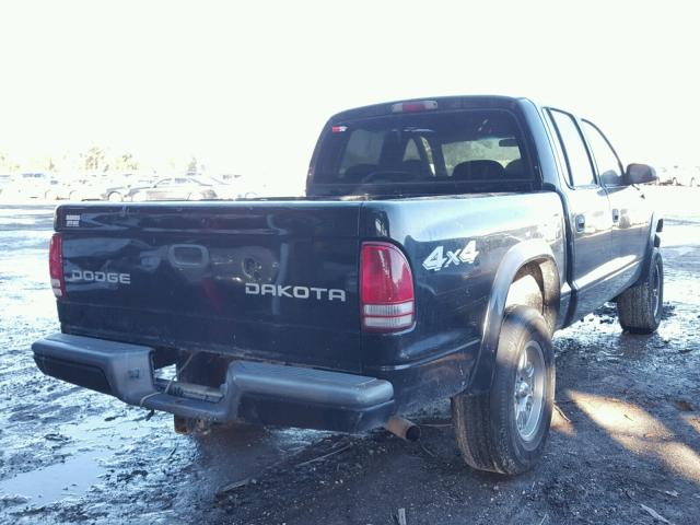 1D7HG38N04S540559 - 2004 DODGE DAKOTA QUA BLACK photo 4