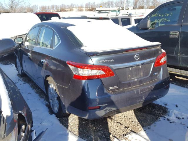 3N1AB7AP4EY297261 - 2014 NISSAN SENTRA S BLUE photo 3